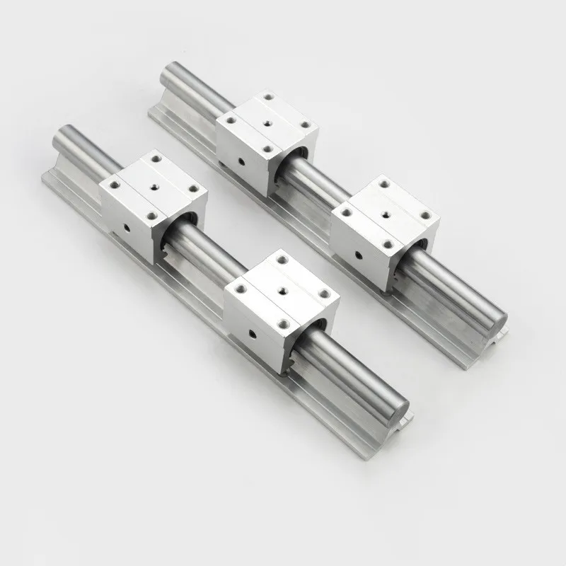 2pcs SBR10 -1400mm Linear Guide Support Rail and 4pcs SBR10UU Linear Blocks for CNC Router Parts