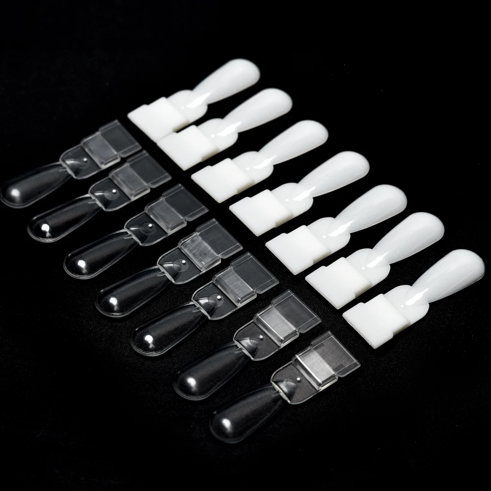 

36pcs Detachable False Nail Tips Nature Clear Finger Full Card Nail Art Display Practice Acrylic UV Gel Polish Showing Shelf