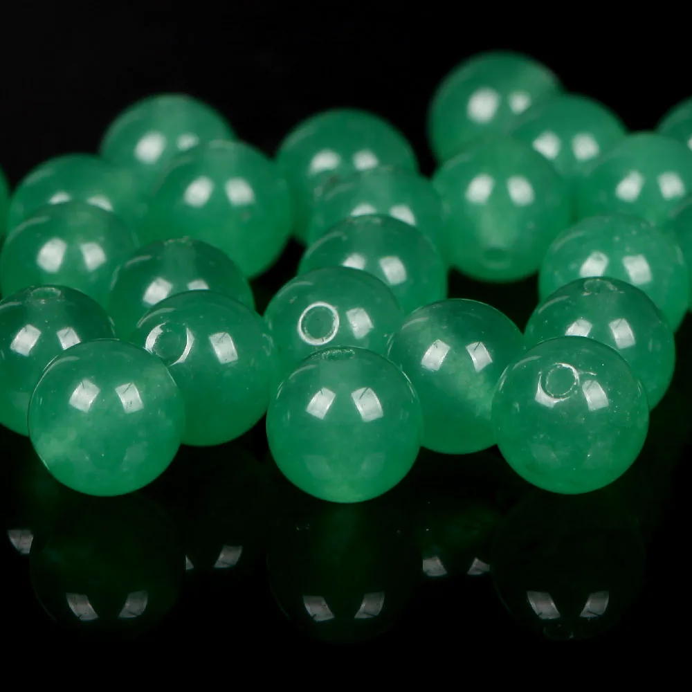 Wholesale Natural Green Jades Stone Beads Round Loose Spacer Beads For Jewelry Making DIY Bracelet Handmade 4/6/8/10/12mm