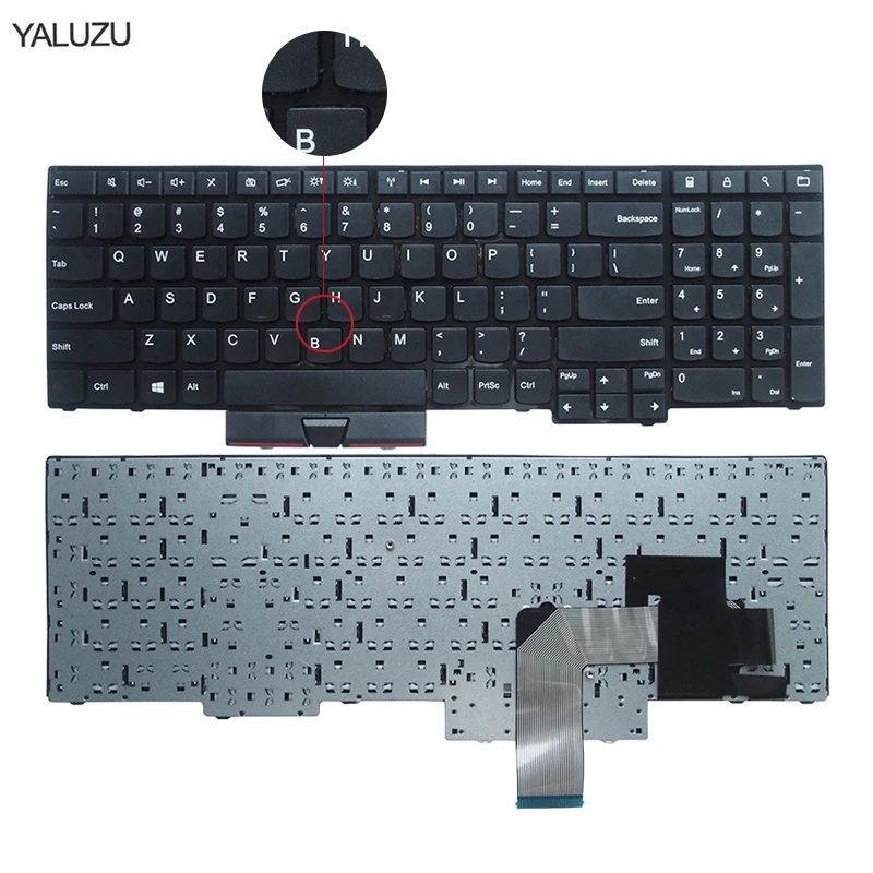 US New Keyboard FOR Lenovo FOR ThinkPad FOR Edge E530 E530C E535 E545 04Y0301 0C01700 V132020AS3 Laptop Keyboard No rocker