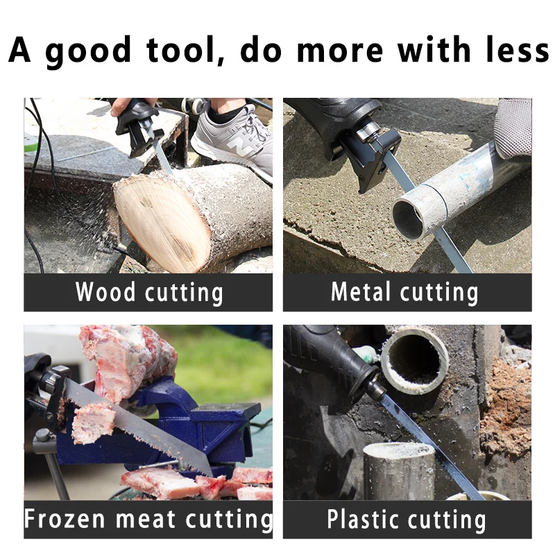 1200W Electric Reciprocating Saw Cut Wood Metal With 7pcs Saw blades Power Tool With Plastic Case NEWONE