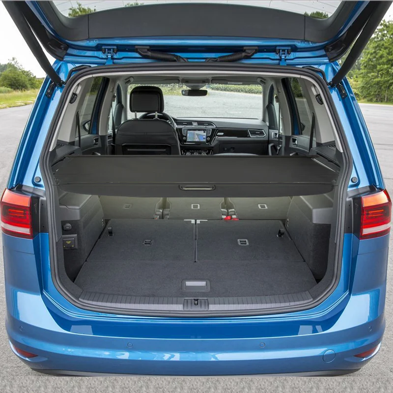 Trunk Parcel Shelf Cover for Volkswagen VW TOURAN 2021 2016 2017 2018 2019 2020 Retractable Rear Rack Spacer Curtain Accessories