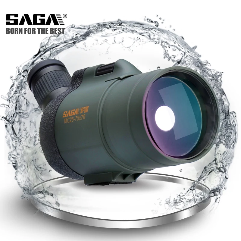 Professional Spotting Scope MC25-75x70 Zoom Monocular Telescope High Power Waterproof Telescop Hunting Bird Watching Target