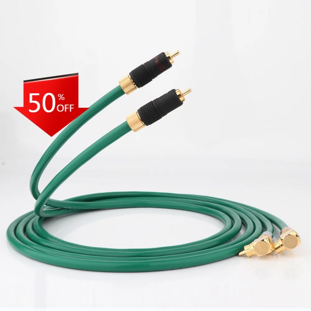 Pair Silver-Plated 6N OFC HIFI RCA Male to Male Audio Cable, Gold Plated Plugs Right Angled RCA Male to Male Extension Cord