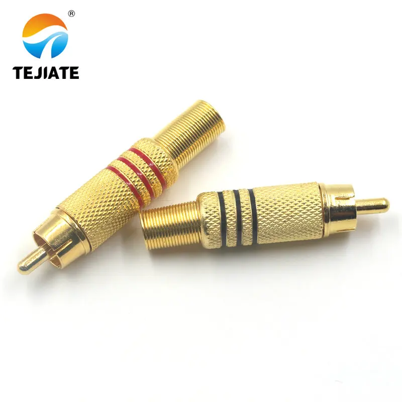 1 Pcs Lotus Femminile Spina Rca di Loto Presa Femmina di Saldatura Tipo di Amplificatore Audio Placcato Oro Rosso/Nero