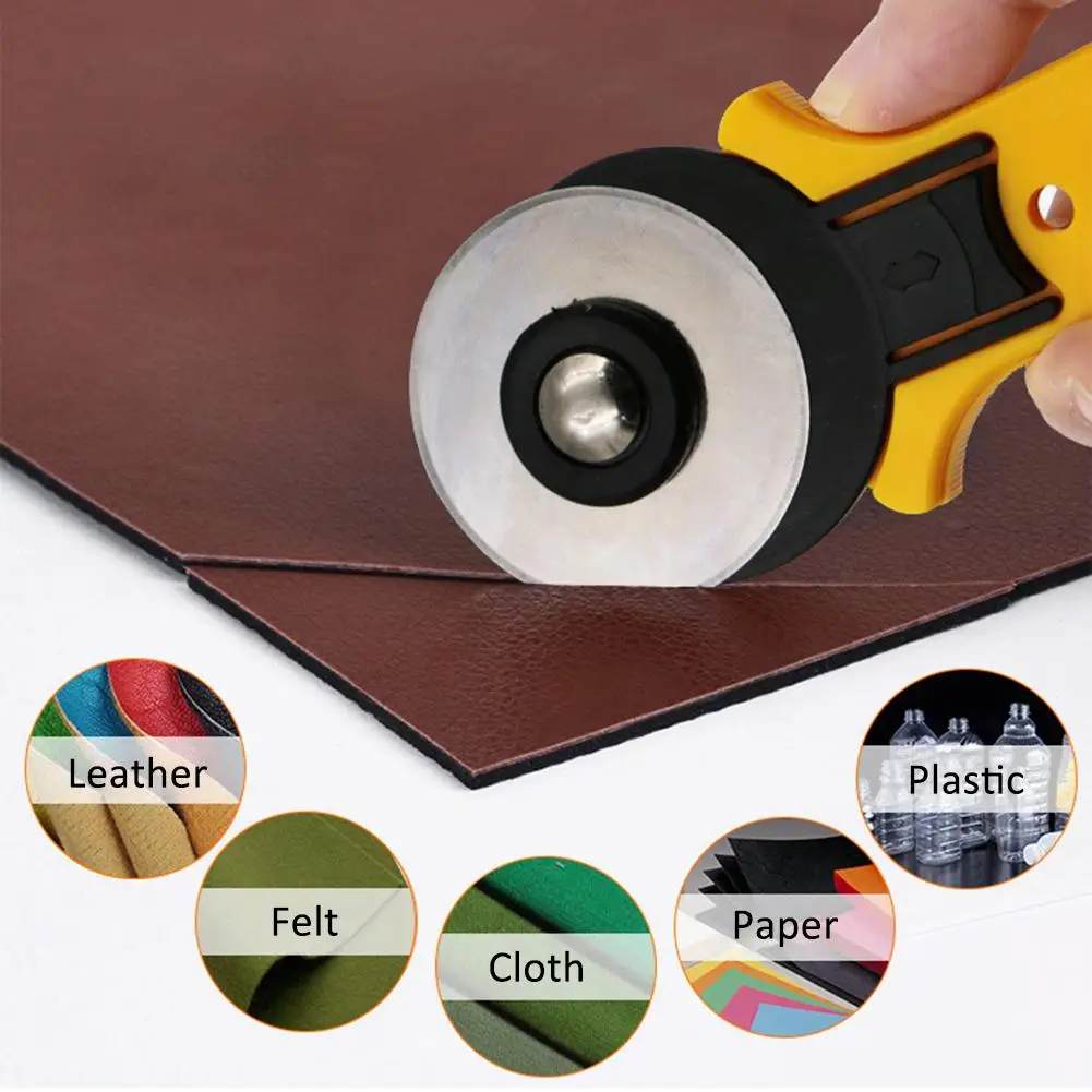 1pcs 45mm Circular Rotary Blade Patchwork Fabric Cloth Cutter Leather Craft Hand Knife Roller Knife Cutter Sewing Tools