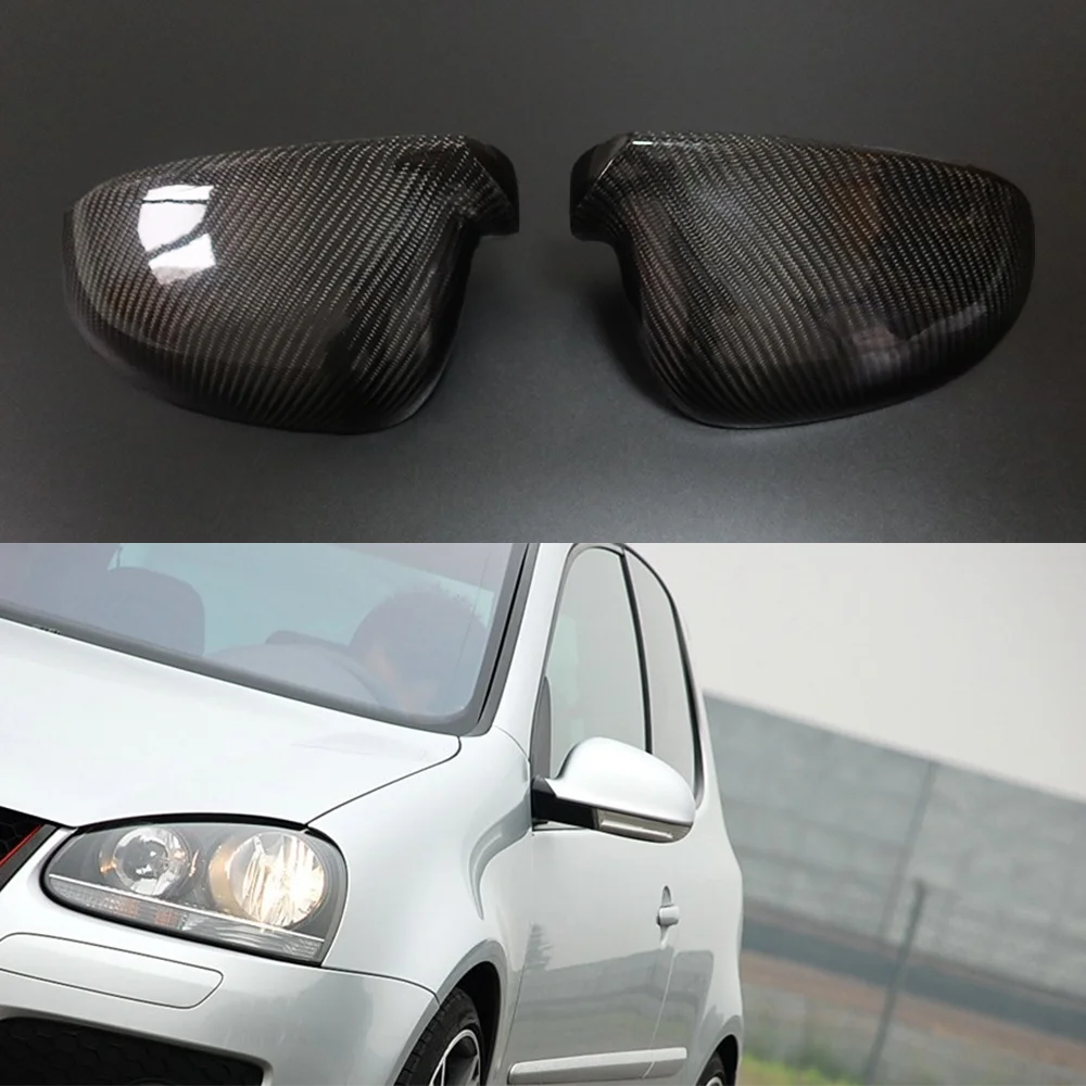 Carbon Fiber Side Wing Rearview Case Shell For VW GOLF 5 MK5 Passat B6 Sharan Superb B5 Replacement Rear View Mirror Cover Trim