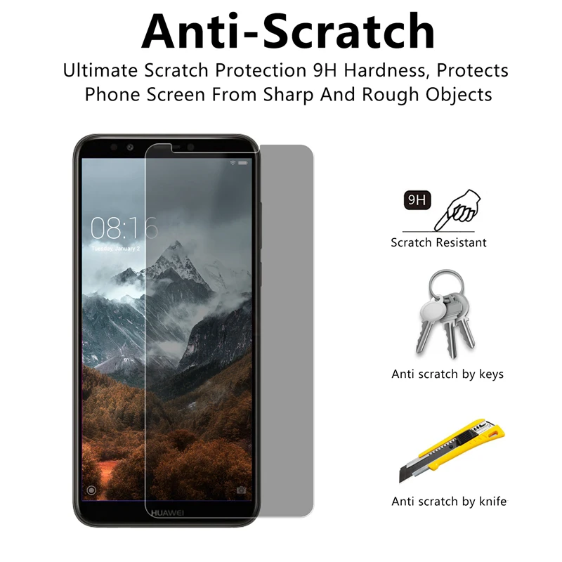 Anti-Spy Full Anti Peep Screen Protector For Huawei P30 Lite P20 Pro 2019 Privacy Protection Glass For Huawie P20 Lite P30 Pro