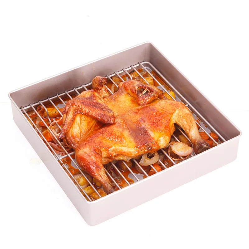 

Easy To Clean 11 Inch Square Cake Pan Non-Stick Roaster Eco-friendly Baking DIshes