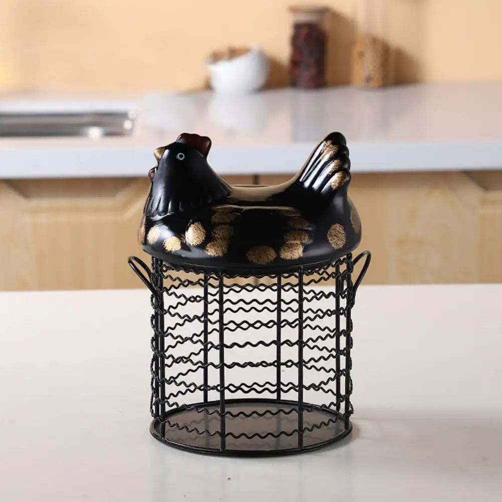 Hot Sales!!! Egg Basket Large-capacity Chicken Cover with Ceramic Nordic Egg Storage Holder for Home