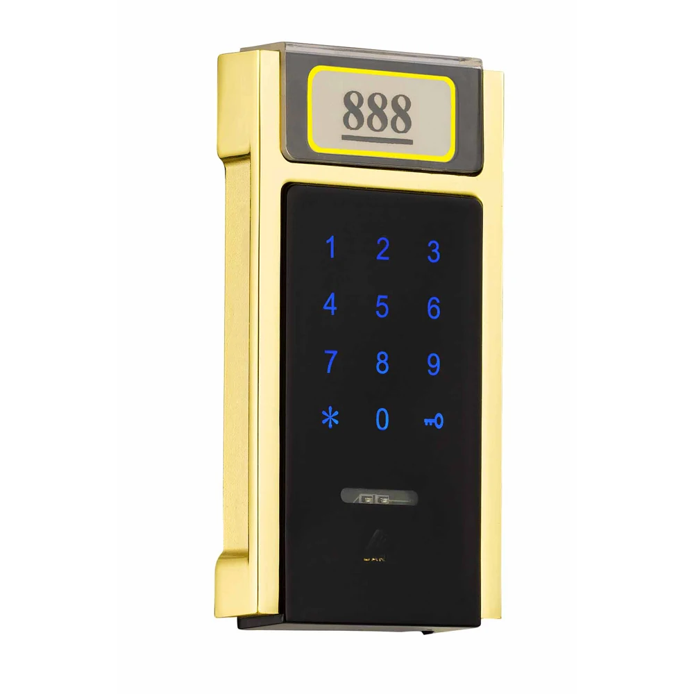 For cabinet locker sauna and office hotel home swimming pool Electronic locker Smart door lock swipe card keyboard Golden lock