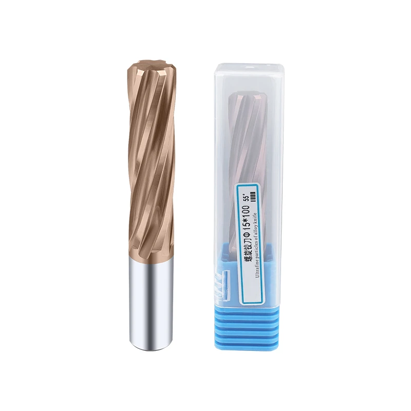 OYYU-100L 카바이드 머신 코팅 나선형 플루트 리머 H7 HRC55 스트레이트 생크 텅스텐 스틸 리머, 4 5 6 7 8 9 10 12 14 20mm