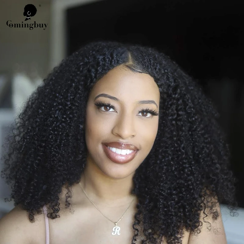 Extensiones de cabello humano para mujeres negras, cinta de cabello rizado Afro mongol, 4B, 4C, Remy, virgen