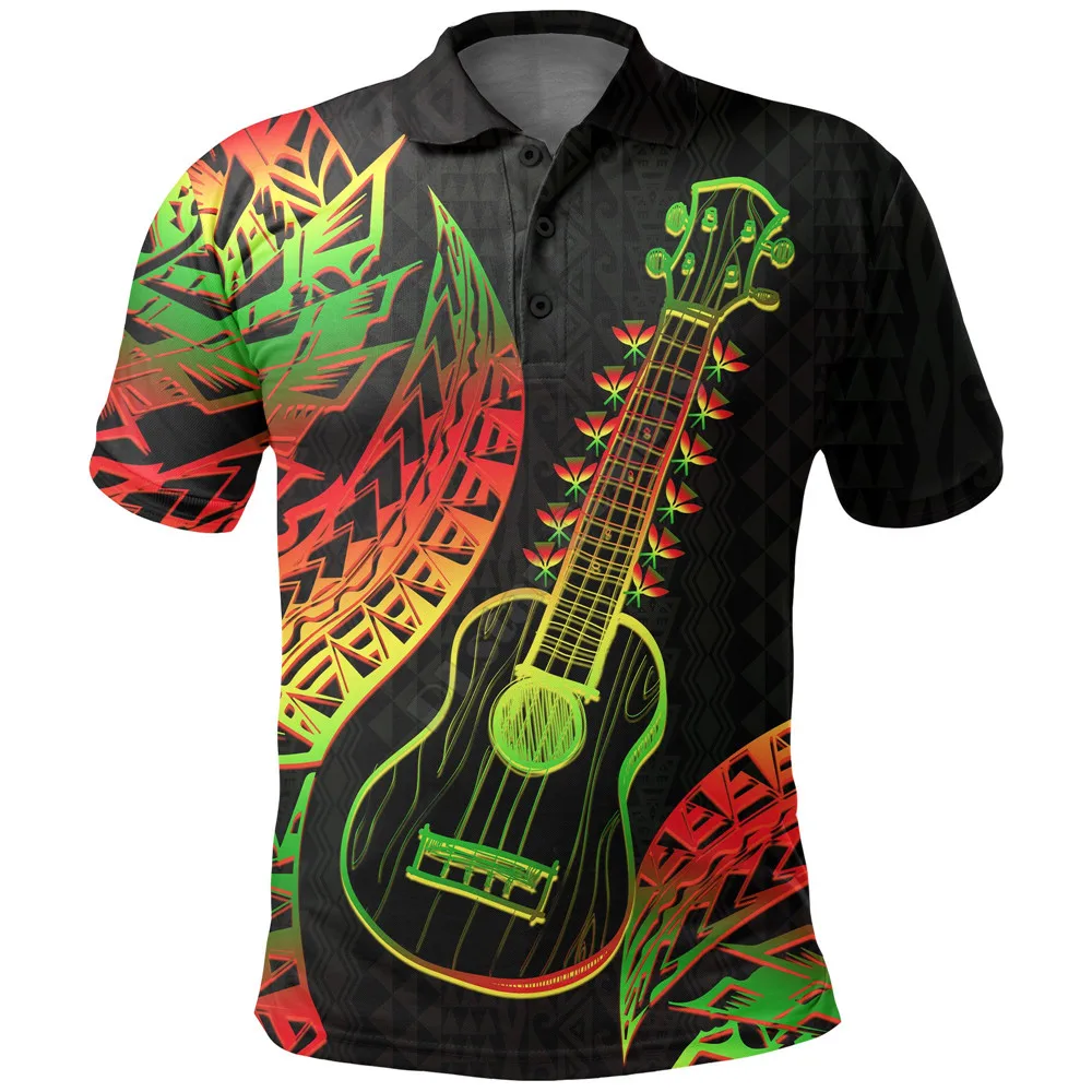 Polynesian Hawaii Polo Shirt Summer Vibes 3D Printed Polo Shirt Men Women Short Sleeve Summer T-shirt 01
