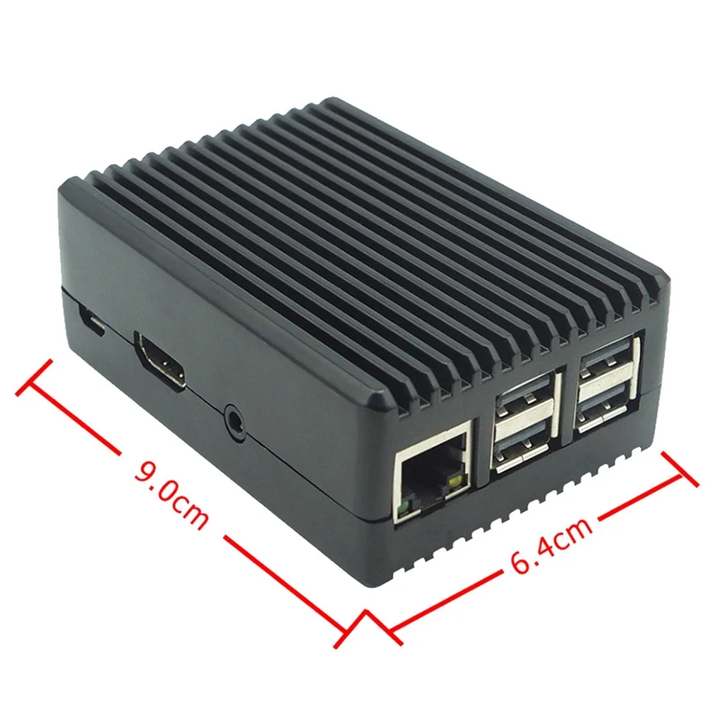 3 Model B Aluminum Alloy Case Passive Cooling Shell Metal Enclosure Heat Dissipation for Raspberry Pi 3B/3B+