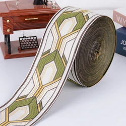 25M/Lot 8cm Wide Embroidery Jacquard Webbing Lace Trims Ribbon Belts Curtain Accessories DIY For Sofa Cushion Decor Lace Belt