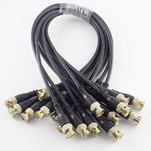 Imagen 2 del producto Cable BNC macho a BNC macho de 0,5 M/1M/2M/3M para adaptador BNC, Cable adaptador de conector de extensión para el hogar para cámara CCTV