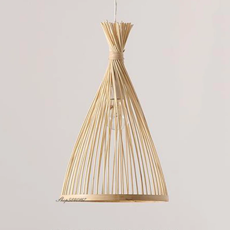 Imagem -03 - Estilo Chinês Bambu Pendant Light Lâmpada de Vime para Sala de Estar Decoração de Casa Sala de Jantar Candeeiros Suspensos Suspensão Luminária de Cozinha