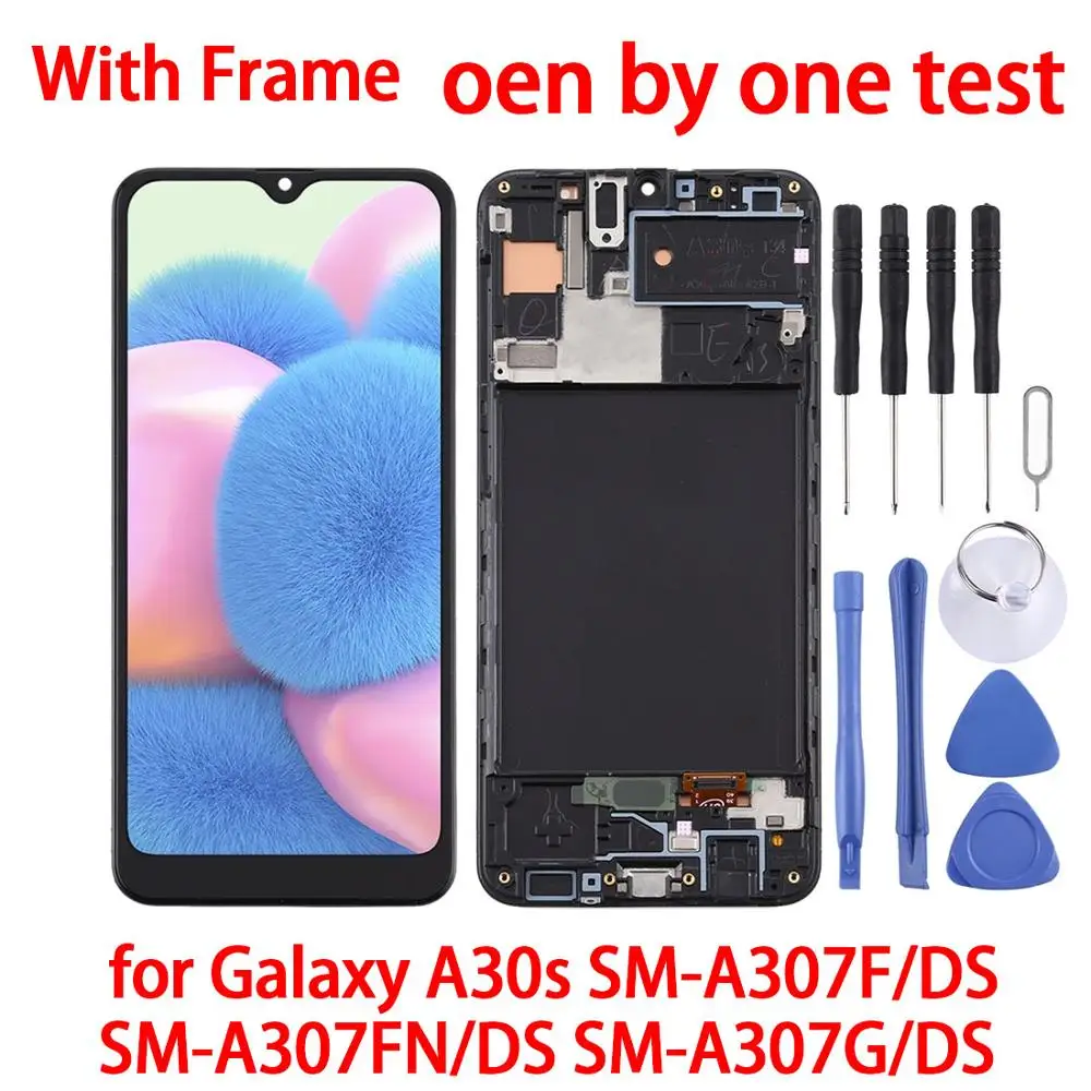 6.4″ For Samsung Galaxy A30s LCD Screen+Digitizer Full Assembly With Frame for Galaxy A30s SM-A307F/DS SM-A307FN/DS SM-A307G