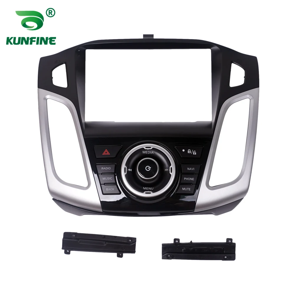 Car GPS Navigation Stereo For FORD Focus 2012-18 Real button Radio Fascias Panel Frame Fit 2Din 9  inch In Dash headunit screen