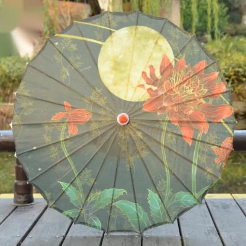 

82CM Cloth Oil Paper Umbrella Hanfu Women's Ancient Dance Craft Umbrella Cheongsam Ceiling Decoration Umbrella Chinese Style