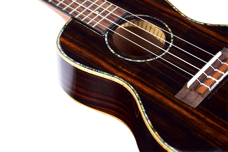 Ukulele 23 26 Inches All Ebony Mini Electric Concert Tenor High Gloss Acoustic Guitar 4 Strings Ukelele Pickup Travel Ukalele