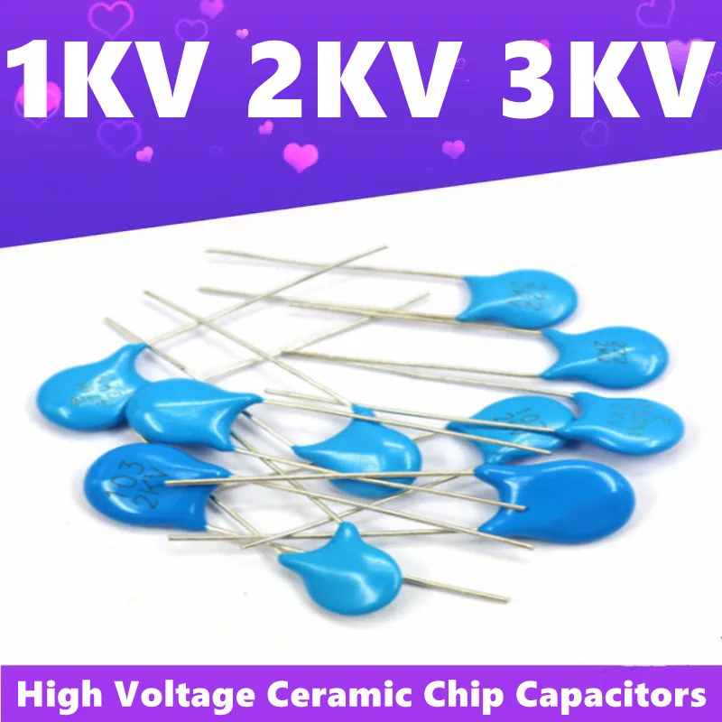 

50Pcs High Voltage Ceramic Capacitor 1000V, 2000V, 3000V, 1kv, 2kv, 3kv,101K,151K, 221K, 331K, 471K, 561K, 681K, 222M 102K, 372M