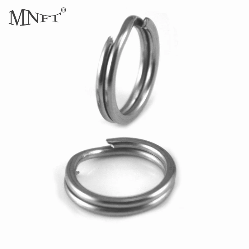 MNFT 50Pcs Squashed Dual Ring Round Double Layer Hard Lure Bait Connector Double Loop Quick Change Rig