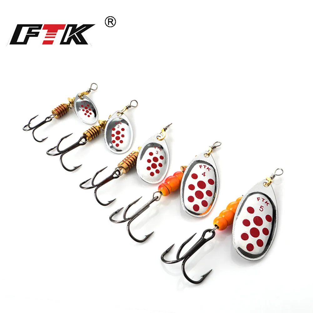 Przynęty typu spinnerbait FTK 4g/5g/7g/10g/14g, twarda łyżka, przynęty na okonia, metalowe przynęty wędkarskie z kotwiczkami, sprzęt wędkarski do połowu szczupaków.