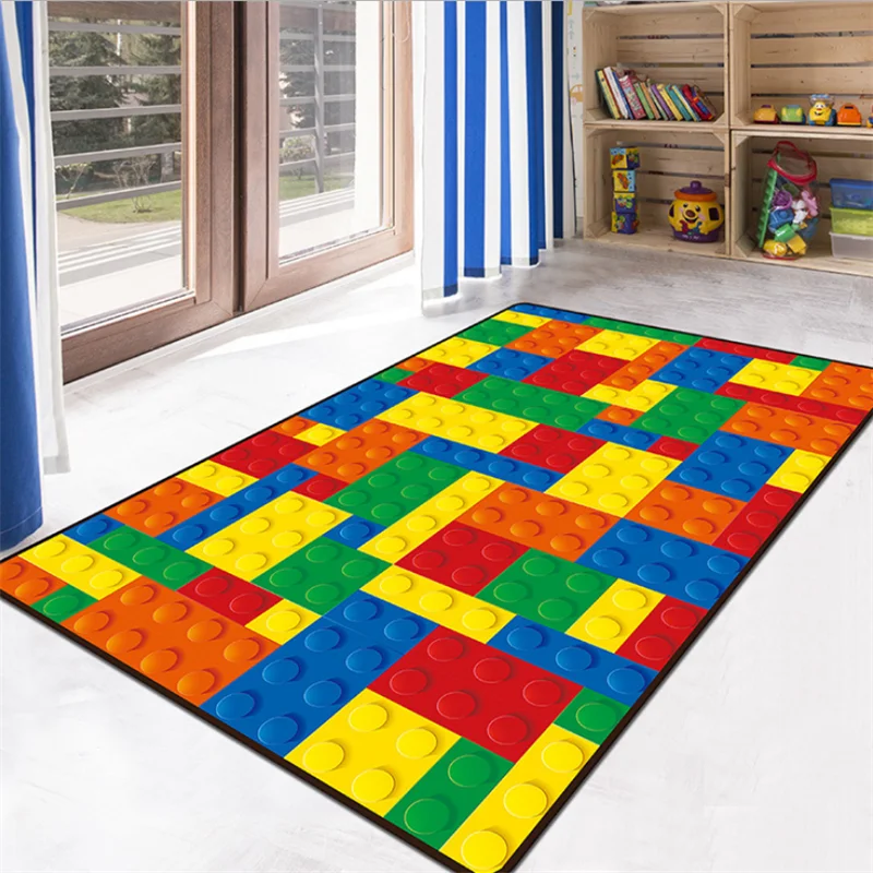 Kids Puzzle Game Shaggy Anti-Skid Floor play Mats 3D Carpet Non-slip rug Dining Living Room Soft Child Bedroom Mat Carpet 01