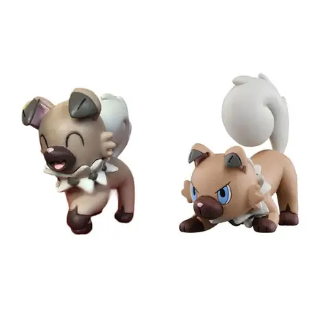 TAKARA TOMY Kawaii karikatür 1.6 "Rockruff Lycanroc Anime Action Figure pokefigures rakamlar bebekler oyuncaklar koleksiyonları