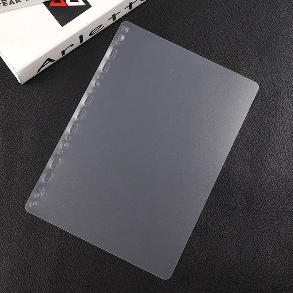 Fichário de plástico fosco a5a6, placa para proteção interna do papel espaçador organizador filofax divisor separador de página