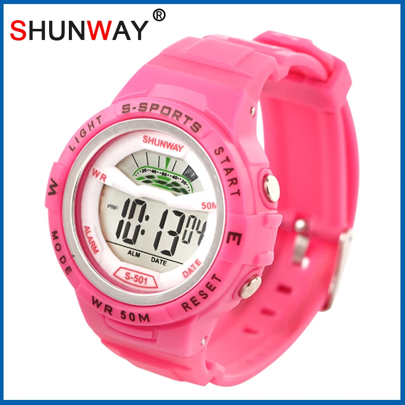 Montre numérique étanche pour enfants, natation, mouvement, bouton électronique, travail sous-marin, coloré, horloge Shoe pour enfants, 50m