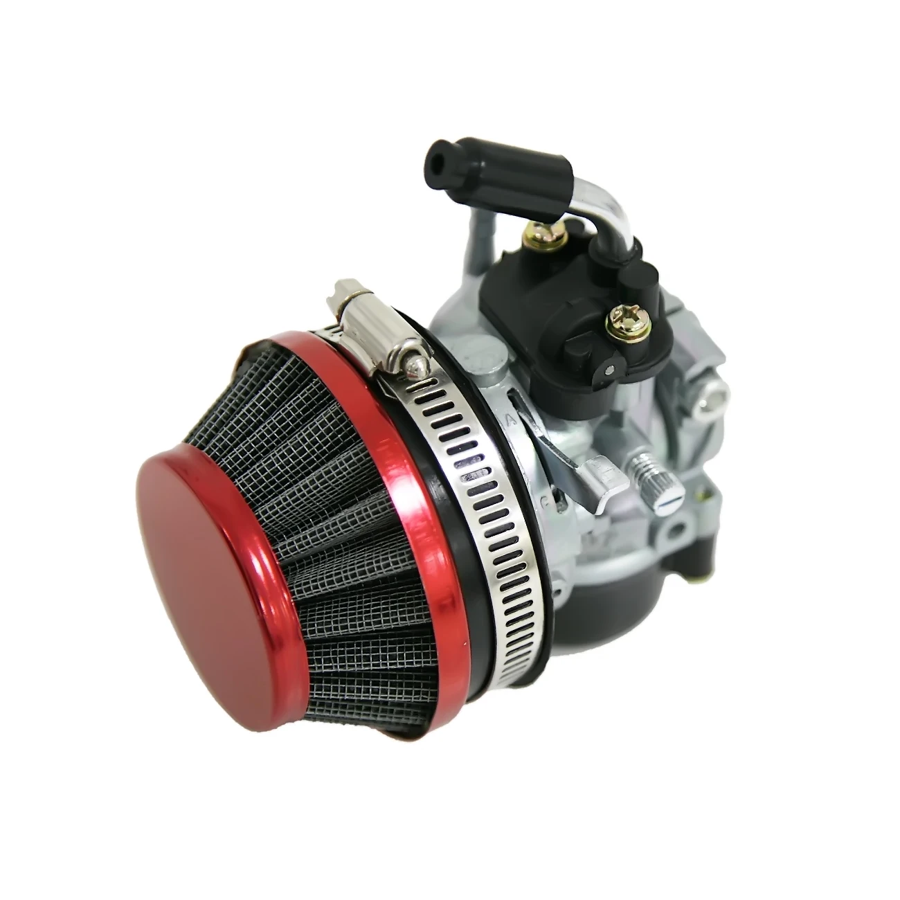 sthus Red High Performance Air Filter Carburetor For 49cc 60cc 80cc Motorized Bike