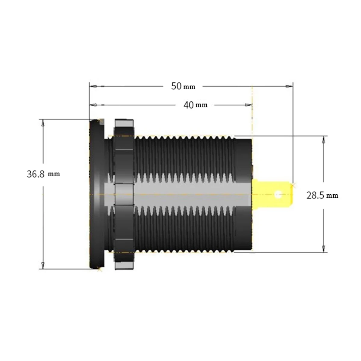 PD Typ-C QC3.0 USB Autoladegerät Buchse mit Schalter Voltmeter Steckdose Schnellladung für 12V 24V Motorrad RV Boot ATV