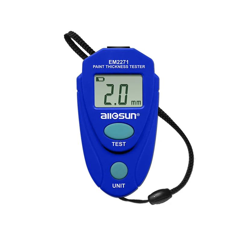 EM2271 Portable 0~2.0mm Coating Thickness Gauge for Automobile Paint Film Zinc Paint LED Backlight Display Thickness Gauge