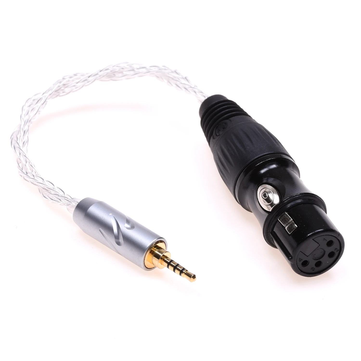 Adaptor Audio seimbang 16 Core 2.5mm pria ke 4-Pin XLR Female berlapis perak TRRS 2.5mm kabel XLR