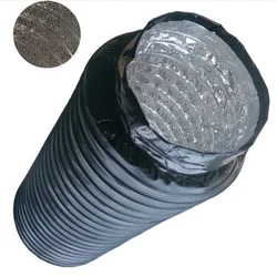 4/ 6 Inches 3.3FT Noise Reducer Silencer for Inline Duct FanFlex Air Aluminum Foil Ducting Dryer Vent Hose Ventilation