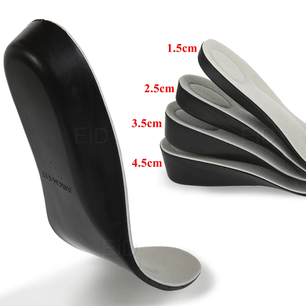 EiD Increased movement insole invisible height insoles breathable arch male and female pu insole increased 1.5/2.5/3.5/4.5 cm