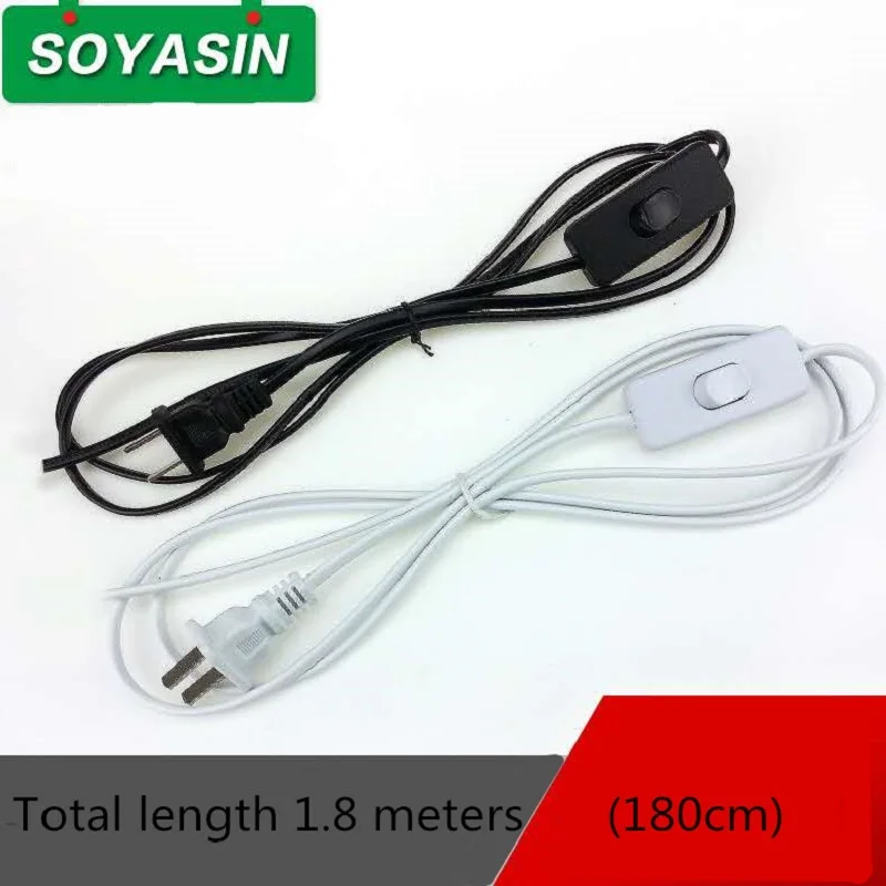 1.8M 110V 220V EU US Plug Standard Power Extension Cord Transparent Extension Cable For LED Fairy Lights Holiday String Lights