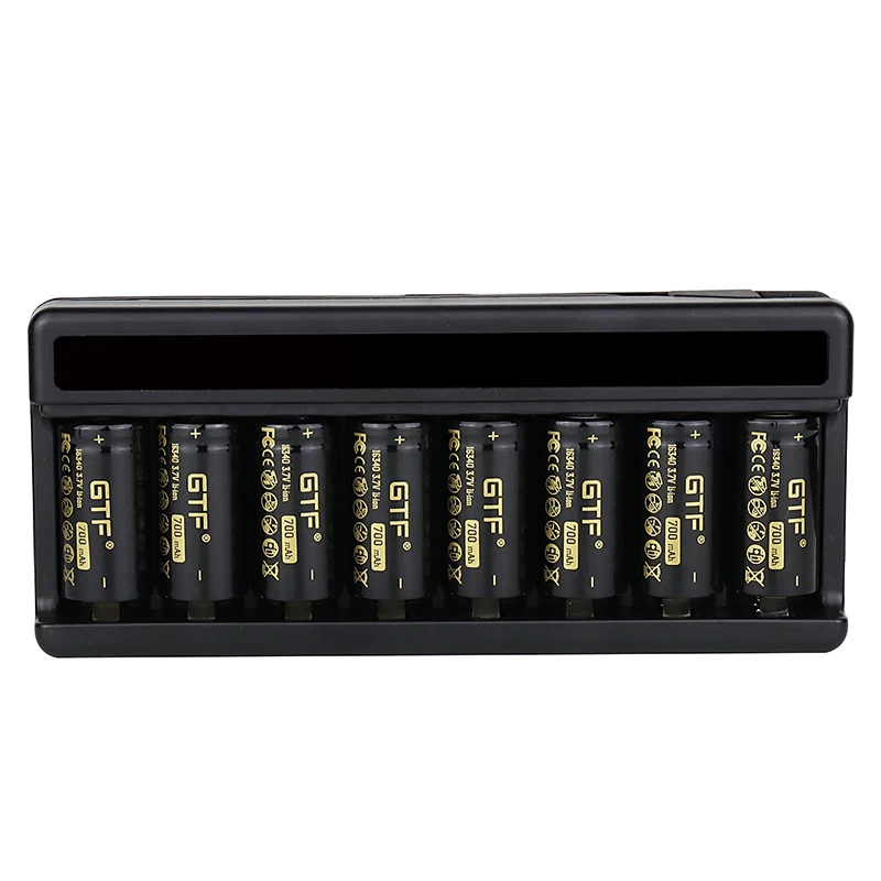 GTF 16340 700mAh 100% capacity battery CR123A Li-ion Rechargeable Batteries 3.7V 16340 USB charger