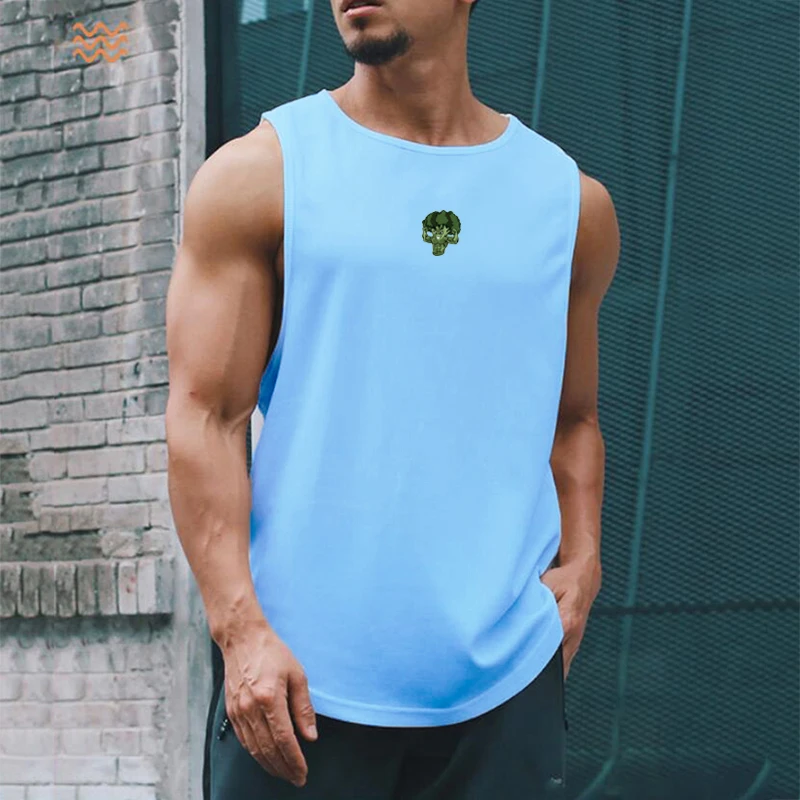 

Mens Gym Clothing Bodybuilding Fitness Fashion Sporting Vest Workout Mesh Casual Tank Top Training Sleeveless Quick Dry Singlets