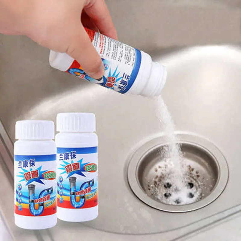 Kitchen Pipe Dredging Cleaner Pipe Powder Cleaning Tub Toilet Pipe Dredge Agent Draining Quick Foaming Toilet Cleaner 2020 E0979