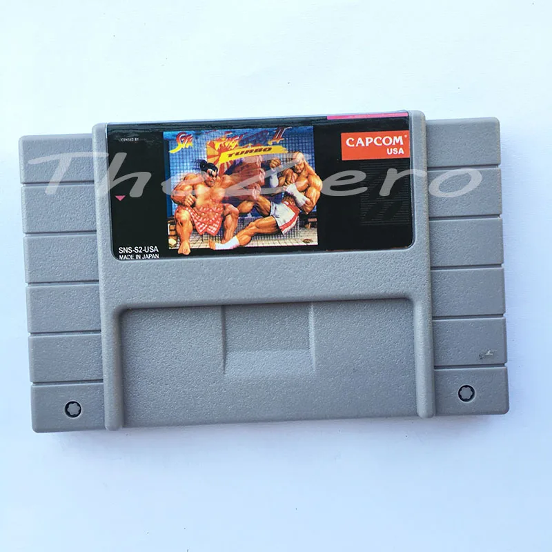 Fighter II Street Turbo Video Game USA Version for 16 bit Super Game Card Cartridge Card for 46pin NTSC Game Player