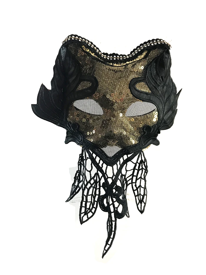 H3399แฟชั่นปาร์ตี้แมวหน้ากากฮาโลวีน Masquerade หน้ากากเจ้าหญิงไนท์คลับผู้หญิง Ball Venetian วิกผมแฟนซี