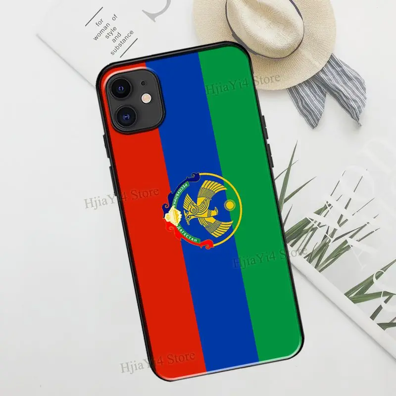 Dagestan Flag Coat Of Arms Case For iPhone 11 14 13 Pro Max SE 2020 6S 8 7 Plus X XR XS Max 12 Pro Max mini Phone Cover