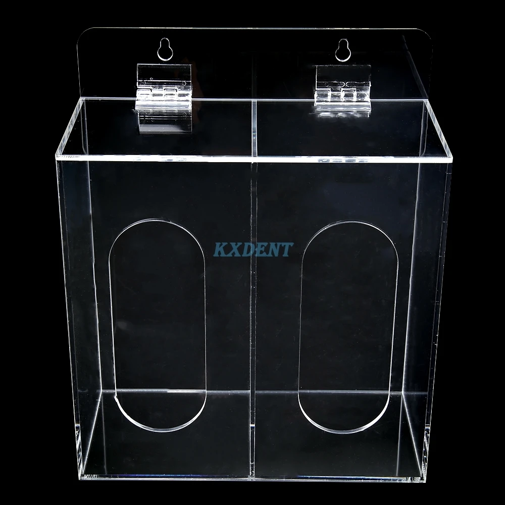 1 pcs Acrylic Clear Tissue Box Disposable Mask/Latex Glove Storage Box Transparent Dust-proof Organizer Box Derntistry Supplies