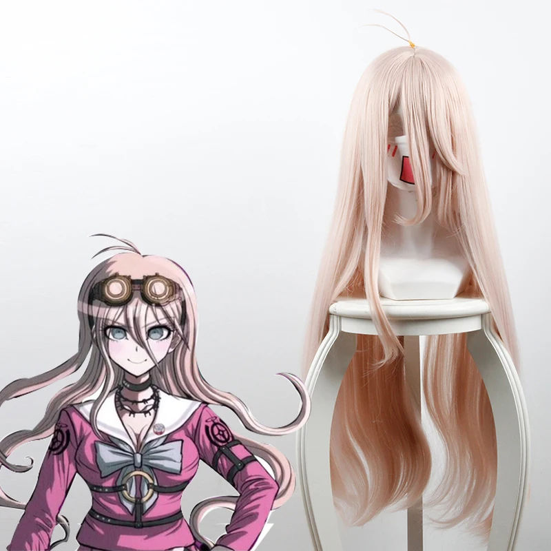 Danganronpa V3: Killing Harmony Iruma Miu Wig 80cm Long Straight Cosplay Wig for Anime Costume Party Wig Game Halloween Hiart