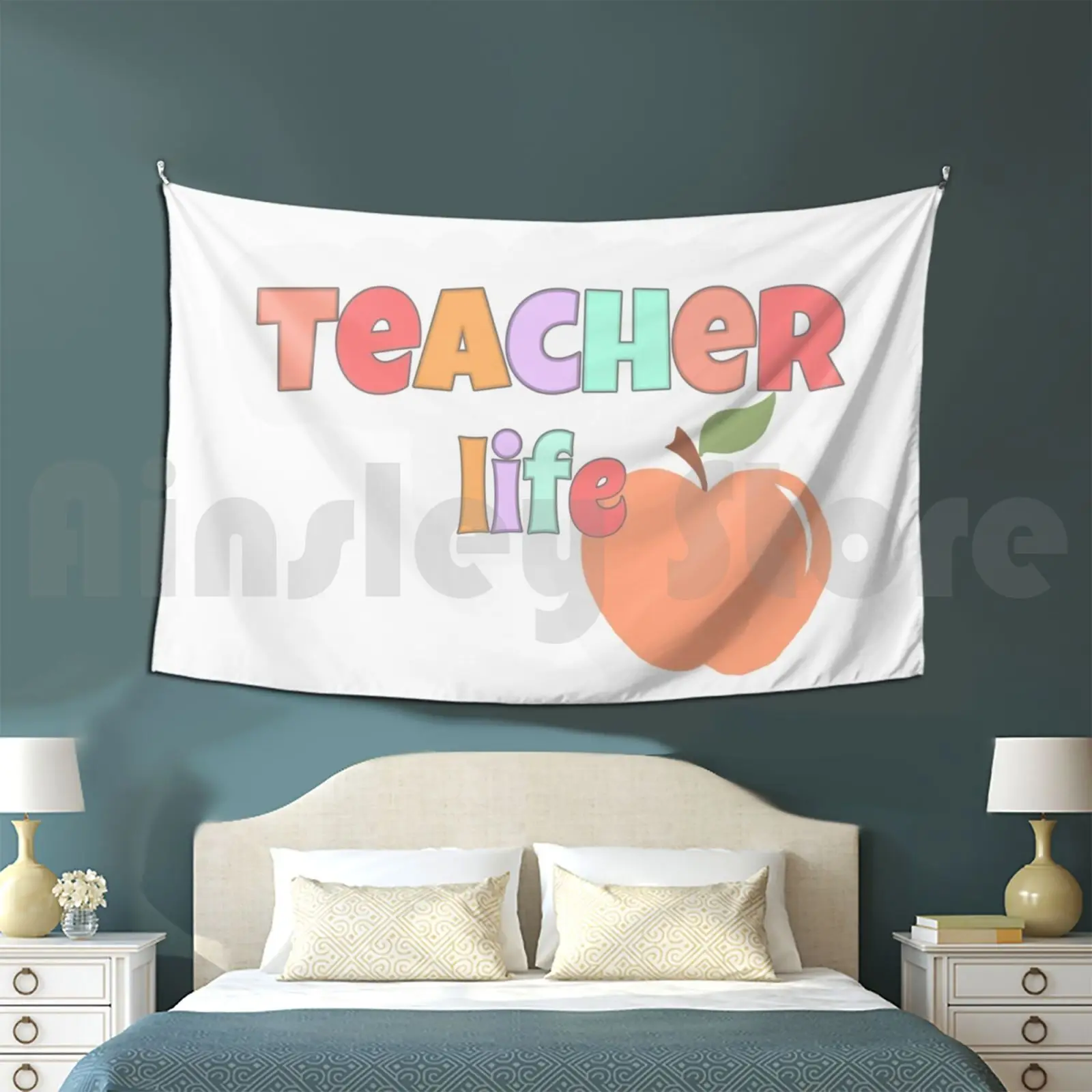 Teacher Life Customized Tapestry Educator Teaching Teach School Art