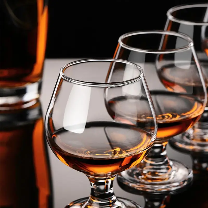 European Brandy Glass Cup, Short Legs, Cognac Whisky Glass, Cocktail Glasses, Drinking Glasses, 6Pcs